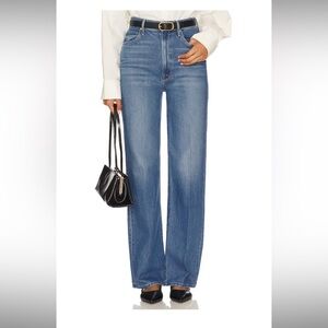 NWT. MOTHER High Waisted Tunnel Vision Sneak Jeans